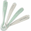 BEABA  ® Set di 4 cucchiai in silicone per bambini di 1a età, velvet grigio/verde salvia
