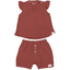 Sterntaler Set camicia con pantaloncini rosso chiaro
