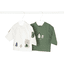 Mayoral 2-pak koszul z długim rękawem biały/zielony