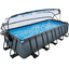 EXIT Pool Stone bazén 540 x 250 cm s krycí plachtou a čerpadlem, šedá