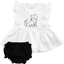 Baby Sweets 2tlg Set Kleid + Hose Glamour Collection by Katja Kühne weiß schwarz