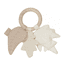 Cam Cam Copenhagen Rammelaar, bladeren met esdoornhouten ring - Natural 