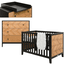 Bopita Babykamer Job 2-delig 60 x 120 cm vintage honing met commode