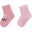 Sterntaler ABS sokken dubbel pak fawn en polka dots roze