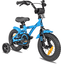 PROMETHEUS BICYCLES® GREEN HAWK Rower dziecięcy 12" , niebiesko-czarny od 3 lat z kołami podporowymi
