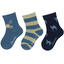 Sterntaler Lot de 3 chaussettes Camping bleu moyen