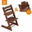 STOKKE® Tripp Trapp® Hochstuhl Oak Warm Brown + gratis Babyset Warm Brown