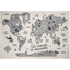 atmosphera Kinderteppich Weltkarte französisch 100 x 150 cm