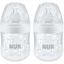 NUK Butelka dla niemowląt Nature Sense, Temperatura Control , biała w podwójnym opakowaniu 