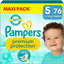 Pampers Premium Protection , maat 5 Junior , 11-16kg, Maxi Pack (1x 76 luiers)