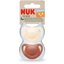 NUK Schnuller For Nature Silikon 0-6 Monate rot / creme 2er-Pack