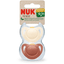 NUK Schnuller For Nature Latex 18-36 Monate rot / creme 2er-Pack