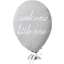 Nordic Coast Company Dekokissen Ballon "welcome little one" grau