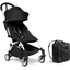 BABYZEN Kinderwagen YOYO2 6+ White mit Textilset Black und Backpack YOYO Black