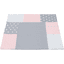 Ullenboom lappeteppe Skiftematteomslag rosa grå 75x85 cm