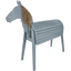 kindsgard Cavallo da giardino - grigio