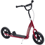 HOMCOM Kinderroller Anti-Rutsch Trittfläche, Metallfahrradständer zum Parken, rot