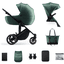 Kinderkraft Kombi barnvagn PRIME 2 2 i 1 Mörk Green 