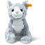 Steiff Suave Cuddly Friends Gato Cassie azul hielo/blanco, 26 cm