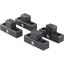 babybay ® Mordazas de conexión para corralito apto para el modelo Original , Midi, Maxi y Boxspring lacado en gris pizarra