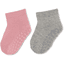 Sterntaler ABS calcetines doble pack uni corto rosa