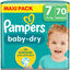 Pampers Pannolini Baby-Dry, taglia 7, 15+ kg, confezione maxi (1 x 70 pannolini)