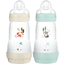 MAM Babyflasche Easy Start Anti Colic-Elements 260 ml 2 Stück Fuchs/Waschbär in beige/mint