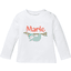Schnullireich Baby Shirt (Langarm) mit Namen Weiß – Kleines Faultier Weiß