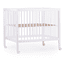 CHILDHOME Parc bébé roulettes 97 hêtre blanc, 75x95 cm