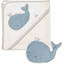 fehn® Cape de bain enfant et gant baleine fehnNATURE 70x70 cm