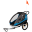 hamax Remolque para bicicleta gemelar Traveller Petrol Blue/Grey incluye barra de tracción y rueda se silla de paseo