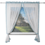 Be Be 's Collection Vorhang-Schlaufenschal 2-tlg. 3D-Schmetterling Mint 100x170 cm