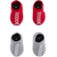 Converse 2-paks stoppersokker rød/grå