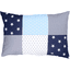 Ullenboom Federa cuscino a toppe 40 x 60 cm blu azzurro grigio  