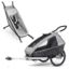 CROOZER Kinderfahrradanhänger Kid Keeke 1 Stone grey inklusive Babysitz Stone grey/colored