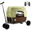 BEACHTREKKER Bollerwagen - Fällbar handvagn LiFe, brun med parkeringsbroms och skärmtak