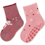 Sterntaler ABS-sokker dobbeltpakke heks/stjerner lys rødmelert melange 