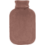 fashy ® Bolsa de agua caliente 2L con funda de punto de cuello alto en marrón