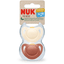 NUK Schnuller For Nature Latex 6-18 Monate rot / creme 2er-Pack