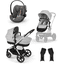 cybex GOLD EOS Lux Lava Grey kinderwagen inclusief Cloud G baby-autostoeltje i-Size Plus Lava Grey Plus en Adapter 