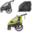 Qeridoo® Kinderfietskar Sportrex1 Edition Lime Green incl. regenhoes QUPA 1 / Sportrex 1 en inklapbare garage 2020