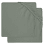 jollein Prześcieradło jersey 2-pack popiel green 60x120 cm