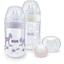 NUK Startsett Nature Sense Twin med temperaturkontroll, i lilla