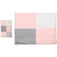 Ullenboom Parure de lit enfant rose gris 135x100 cm/40x60 cm