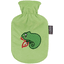 fashy ® Varmtvannsflaske 0,8L med fleecetrekk i grønt