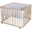 Schardt Playpen Basic naturlig 100 x 100 cm Store stjerner grå inkludert innlegg