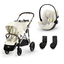 cybex GOLD Kinderwagen Gazelle S Taupe Seashell Beige inkl. Babyschale Cloud G i-Size Plus Seashell Beige und Adapter 