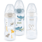 NUK First Choice +Temperature Control 300 ml Flasche blau/weiß/beige