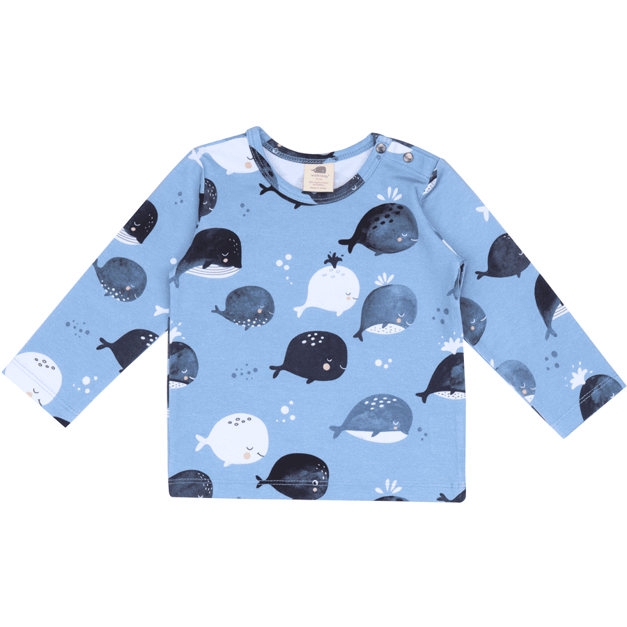 Wal kiddy  Camisa Cute Whale s azul 