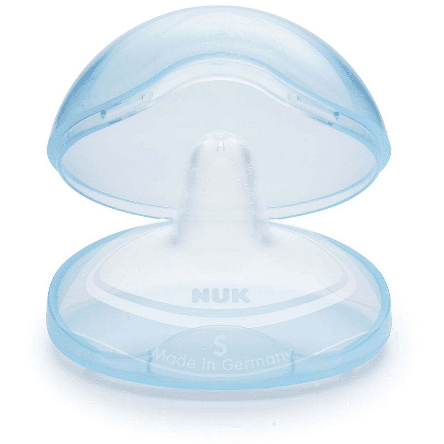 NUK Mascherine per il seno in silicone in confezione da 2 pezzi taglia S con scatola protettiva